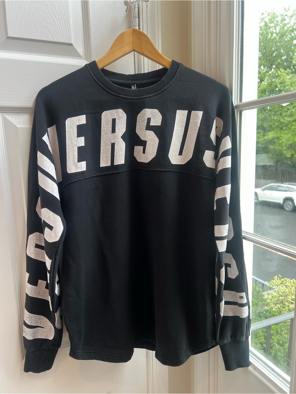 Versus Versace Logo Sweatshirt Men’s S Black White Made in Portugal